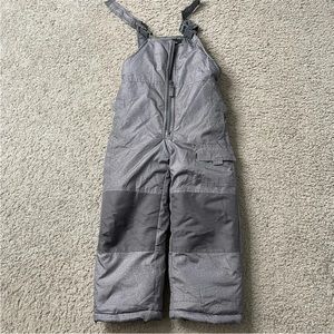 Boys Snow Bibs Pants Size 4 Small Weather Tamer Gray